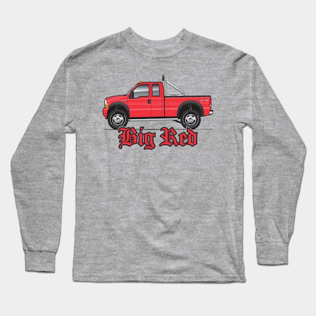 Big Red Long Sleeve T-Shirt by JRCustoms44